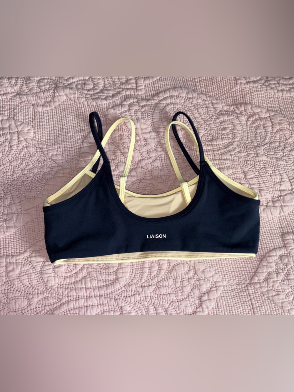 Liaison the Label - Cypress/Daylight double layer sports bra. - Picture 2 of 3